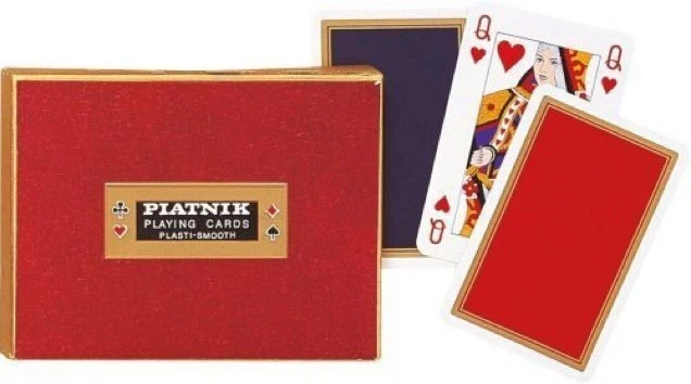 Coffret double Piatnik - Monogram Bleu et Rouge