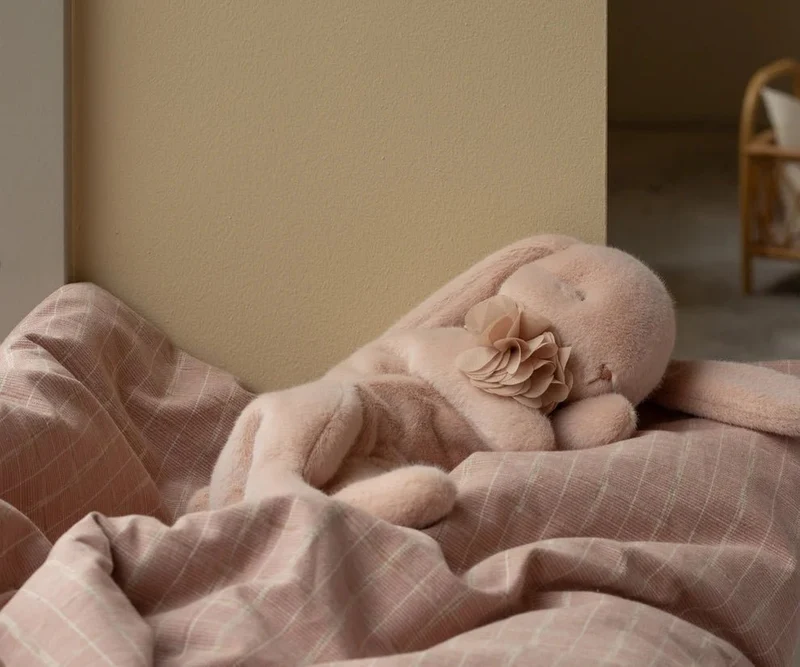 Peluche Lapin Endormi, Petite - Poudre