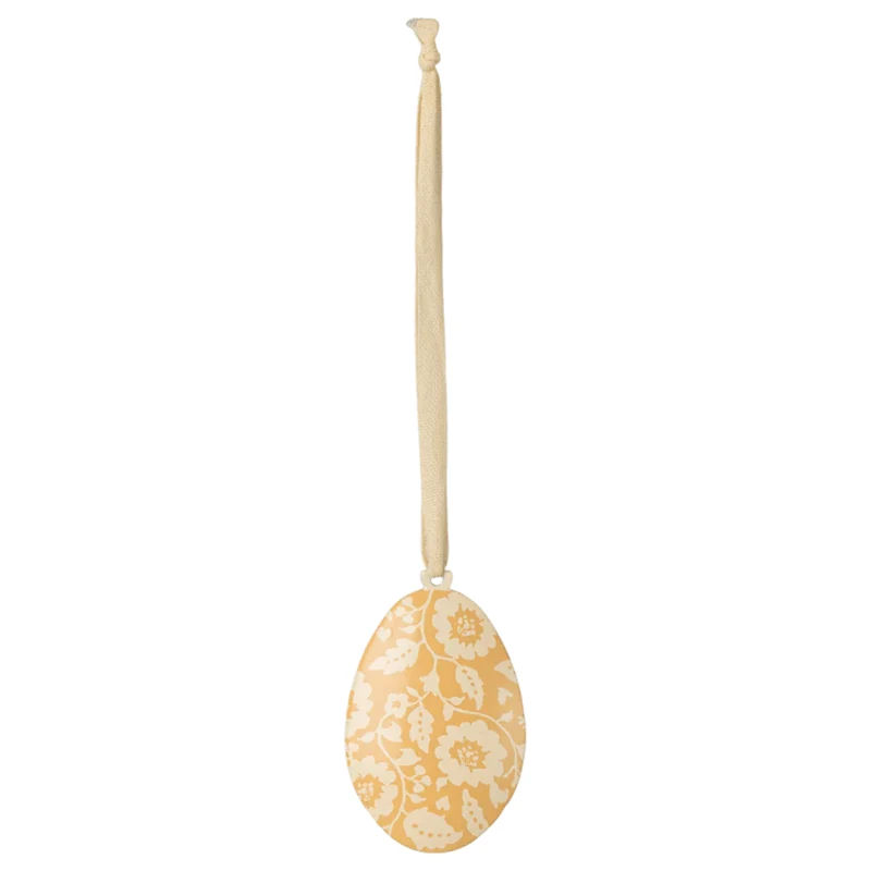Oeuf De Pâques Décoratif, Fleurs - Jaune