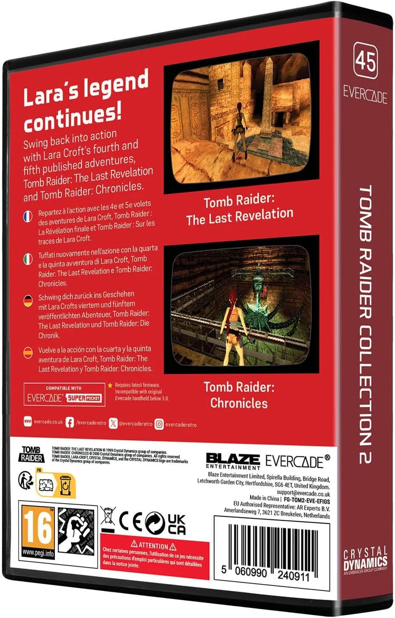 Blaze Evercade - Tomb Raider Collection 2 - Cartouche Evercade n°45