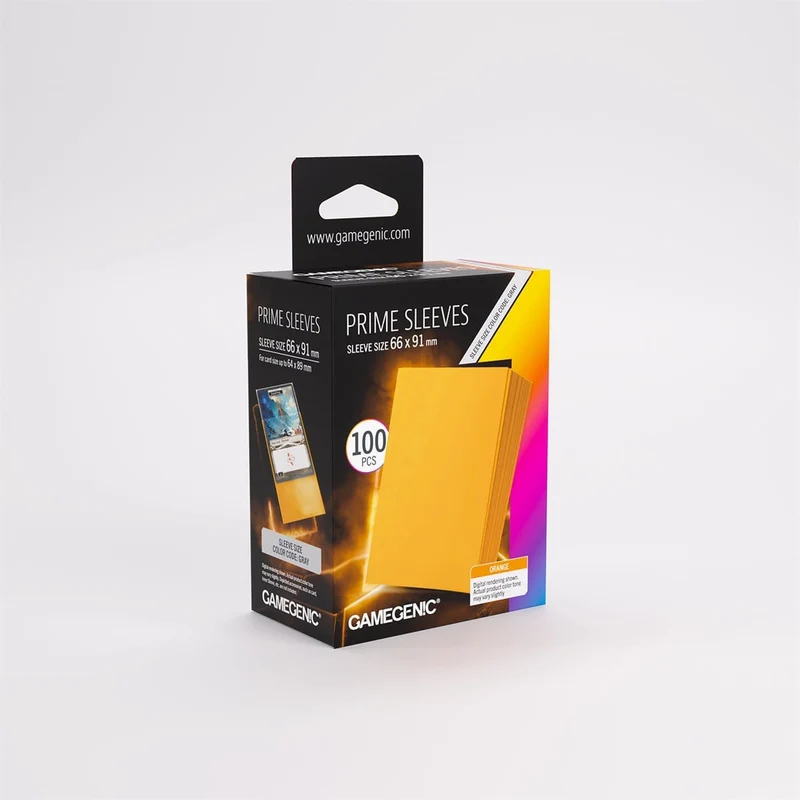 Sleeves: Gamegenic: Prime Sleeves: Orange 66mm x 91mm (100)