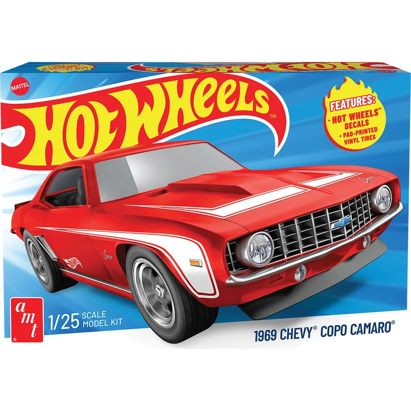Modèle à coller 69 camaro copo hot wheels, 1/25
