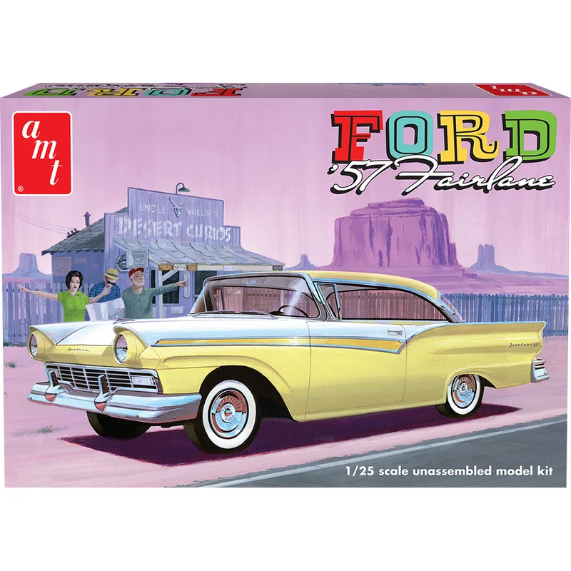 Modèle à coller 57 ford fairlane hardtop 3n1, 1/25