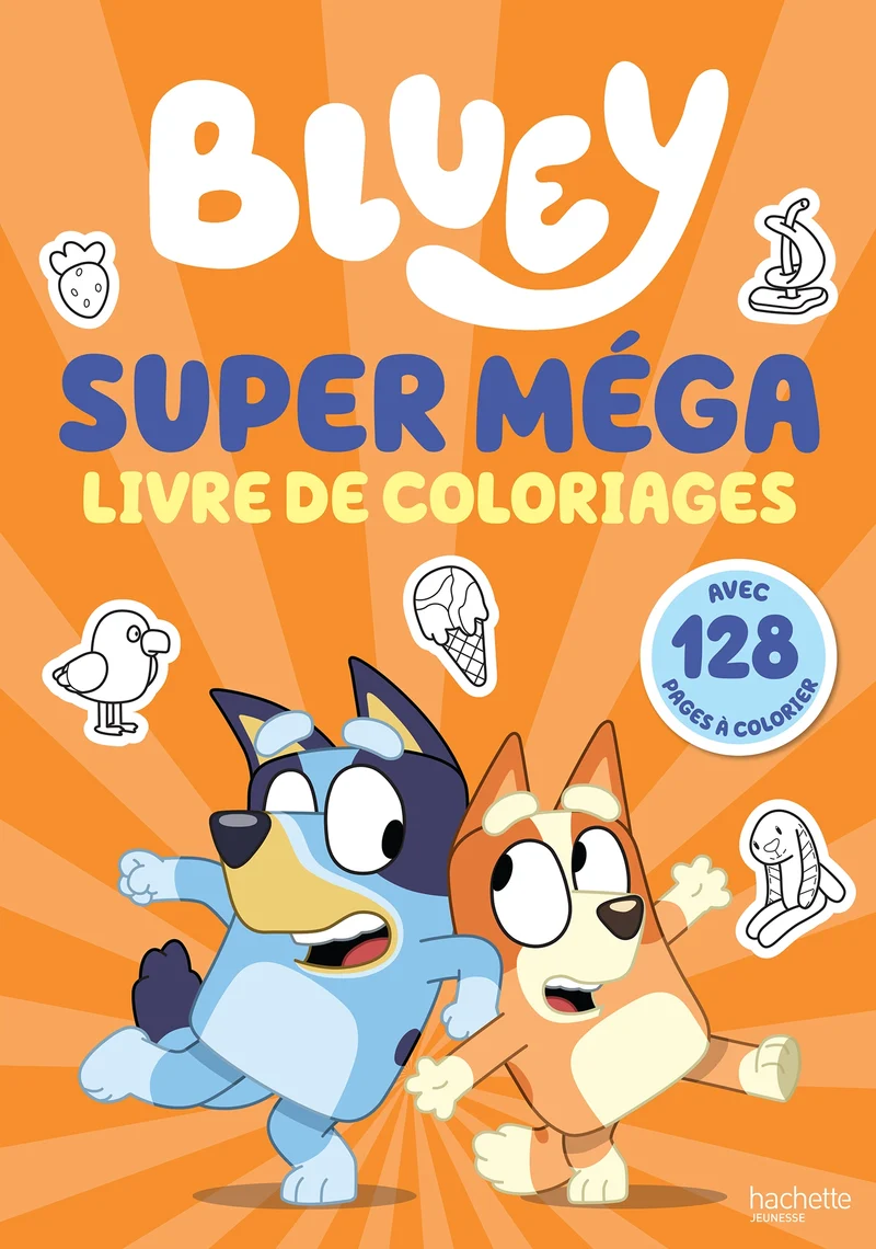 Bluey- Super méga livre de coloriages
