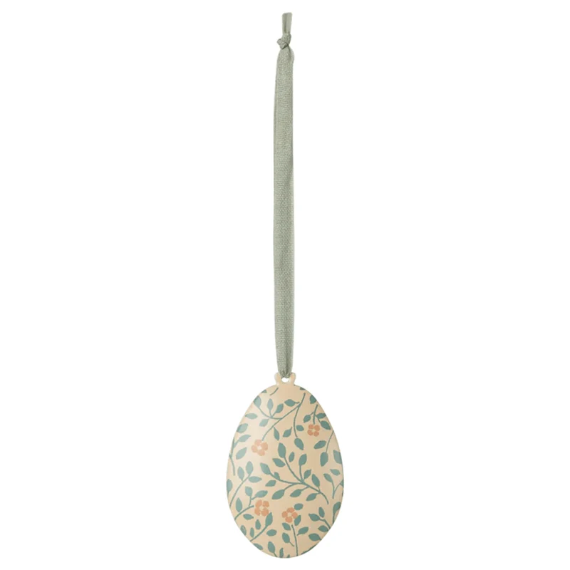 Ornement Oeuf De Pâques, Branches - Menthe Foncée