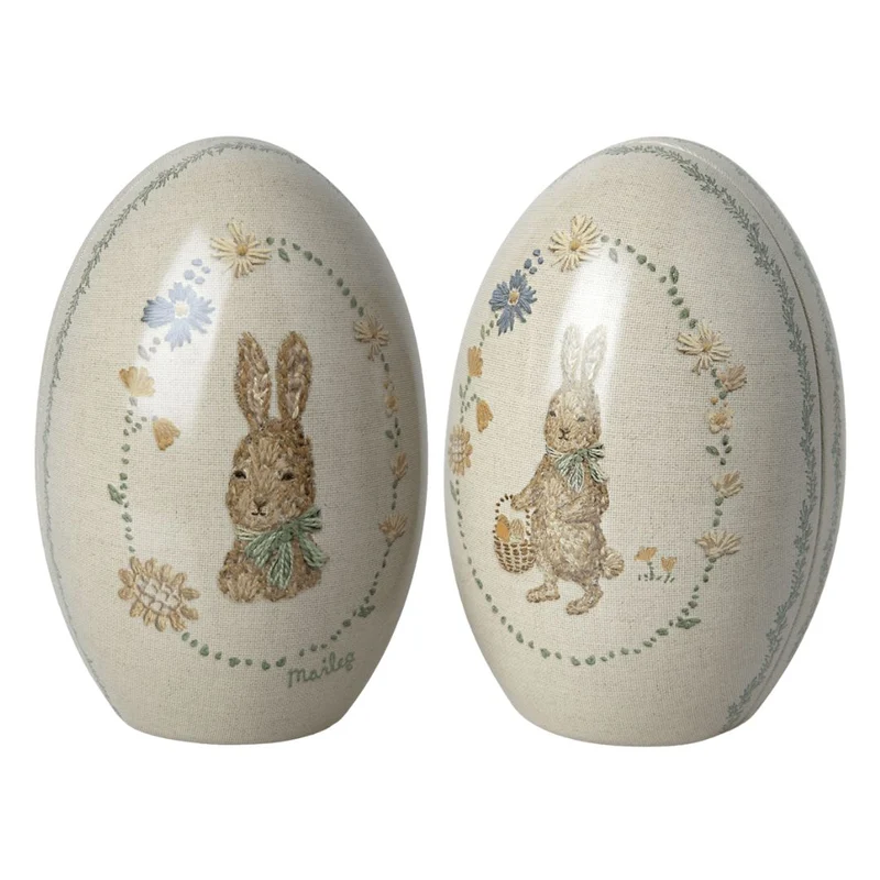 Peluche Lapin, Mini - Crème Avec Œuf de Pâques Grande Taille
