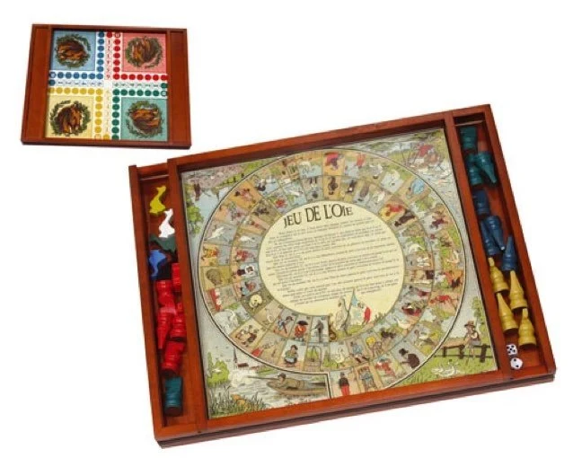 Plumier jeu de l'oie / Petits chevaux à l'ancienne - LN