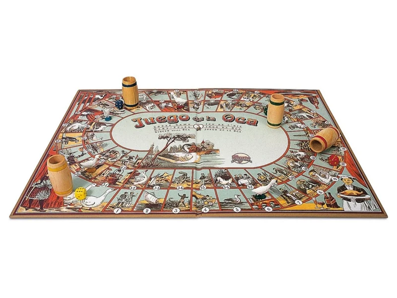 Jeu de l'oie en carton à l'ancienne - Oies métal