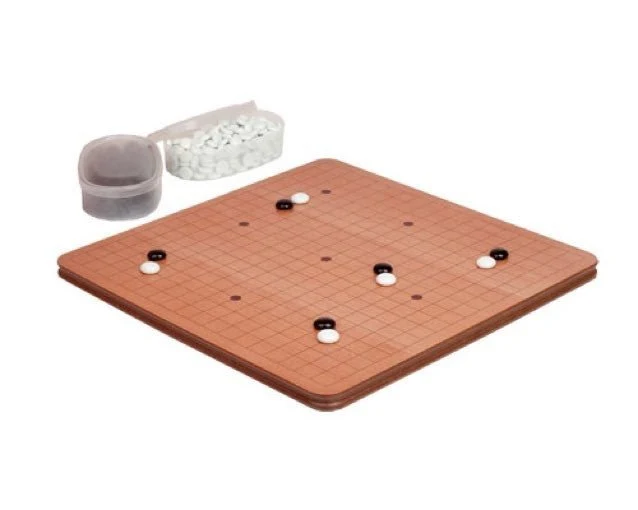 Ensemble Go (Goban + pierres en plastique) - Plateau de jeu de Go en bois - 1er go