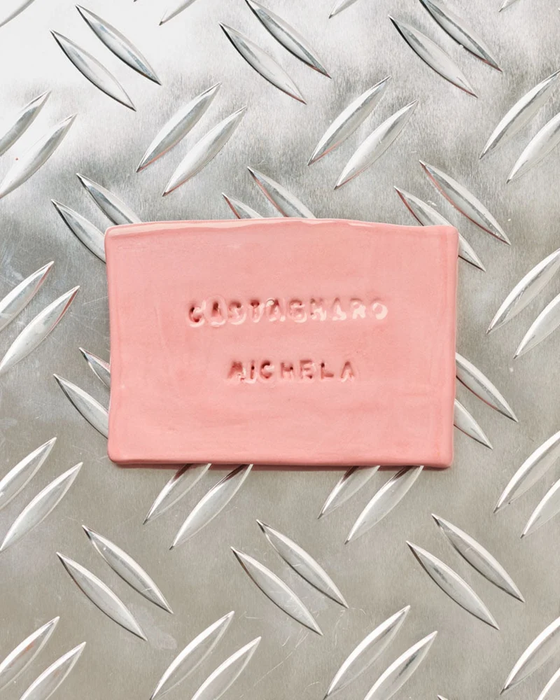 Merci x Michela Castagnaro - Ticket De Manège En Céramique - Rose