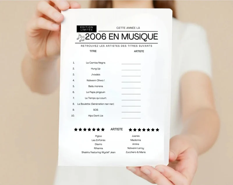 Jeu anniversaire année 2006 - 10 jeux à imprimer pour fêter les 20 ans