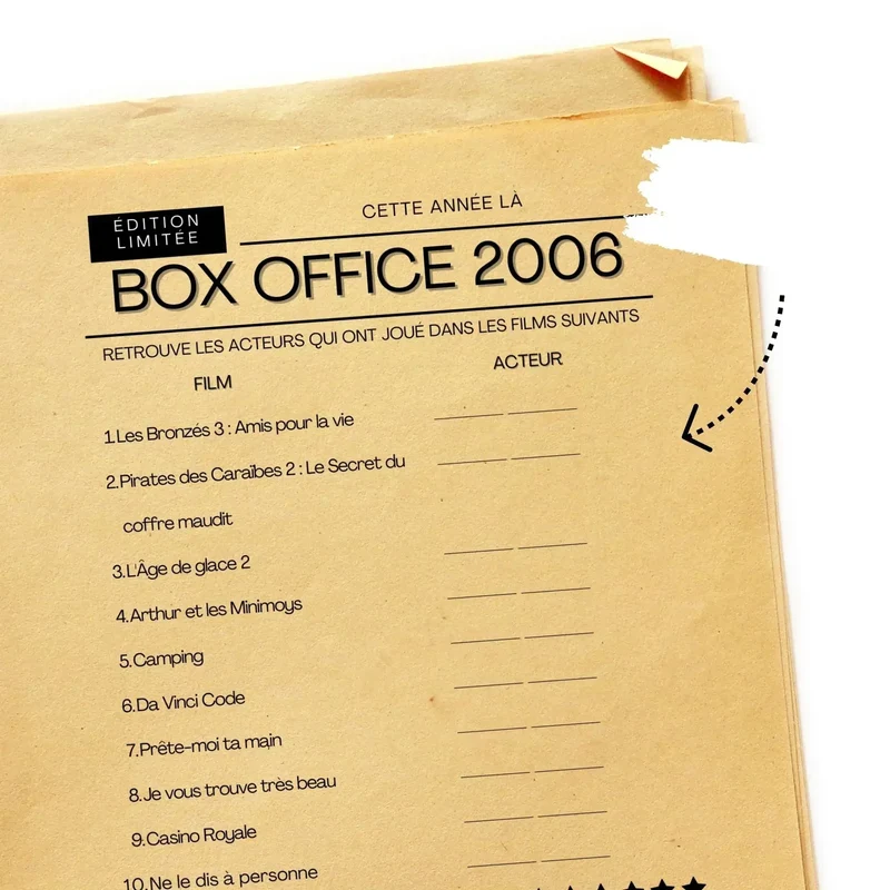 Jeu anniversaire année 2006 - 10 jeux à imprimer pour fêter les 20 ans