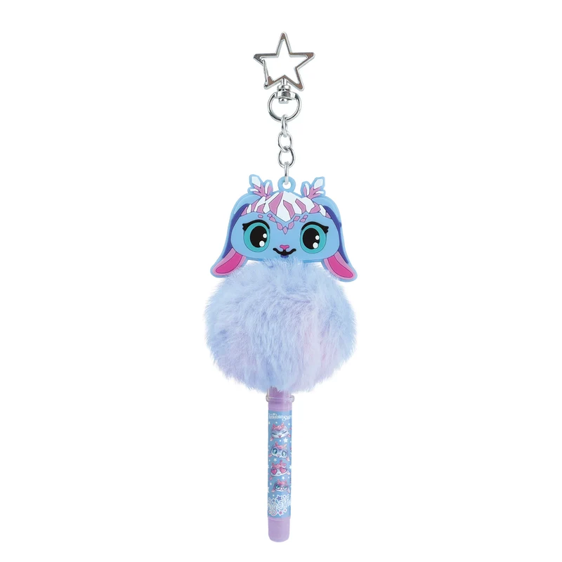 Porte-clés stylo à pompon - Assortiment