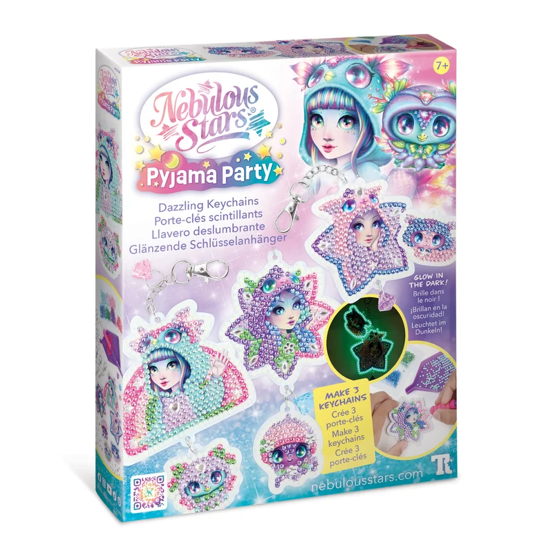 Porte-clés scintillants - Pyjama Party