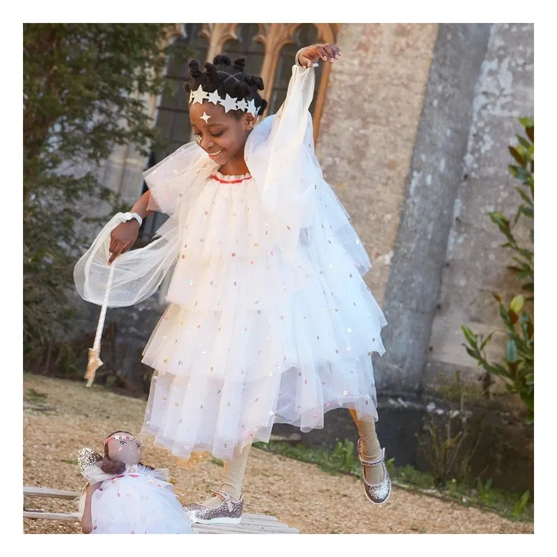 Déguisement D'Ange En Tulle Avec Couronne