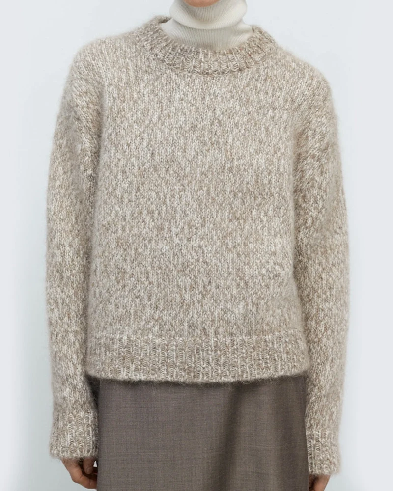 Cordera - Pull Chunky Mélangé - Beige