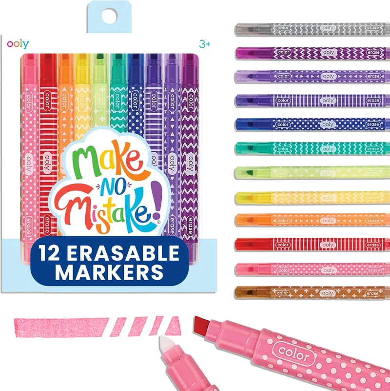 12 marqueurs effaçables "Make No Mistake"