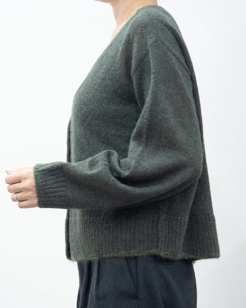 Ct Plage - Pull Col V Cardigan - Kaki