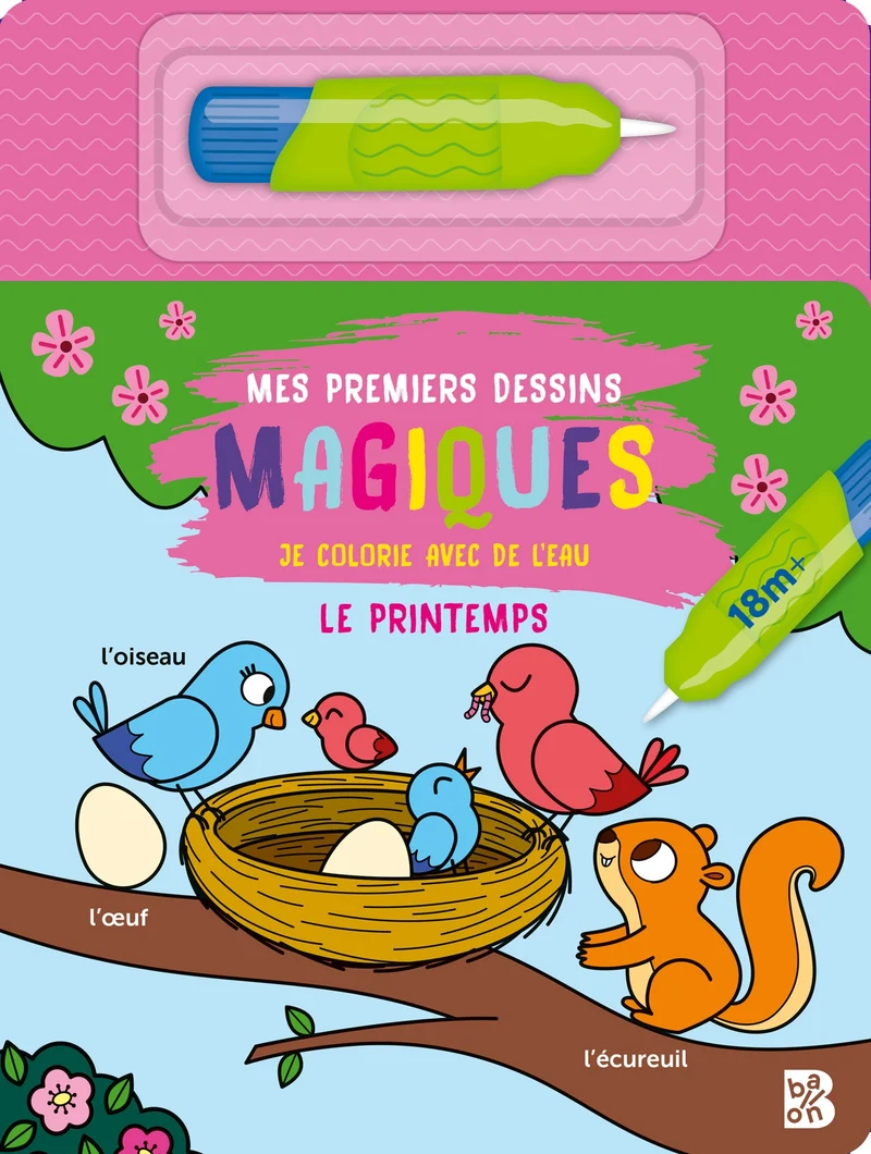 Je colorie avec de l'eau Le printemps