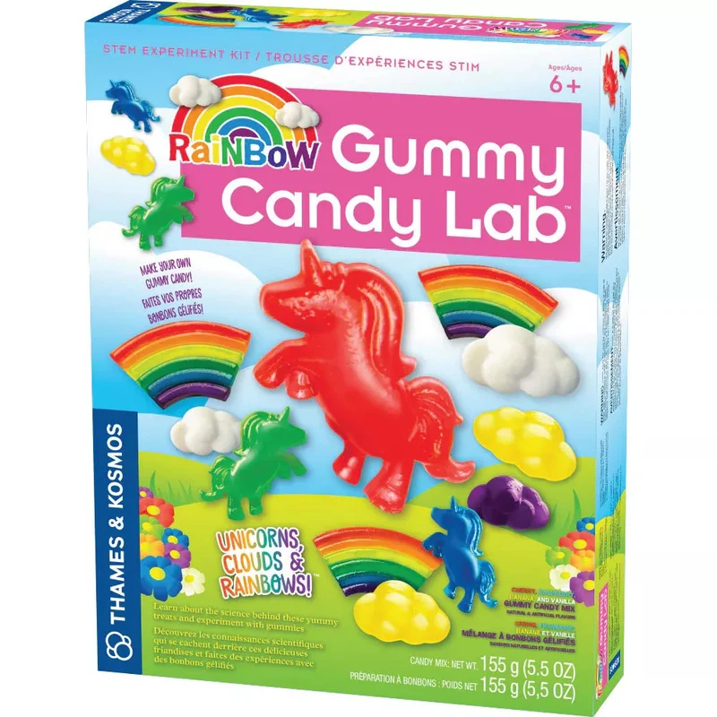 Laboratoire de bonbons gélifiés arc-en-ciel