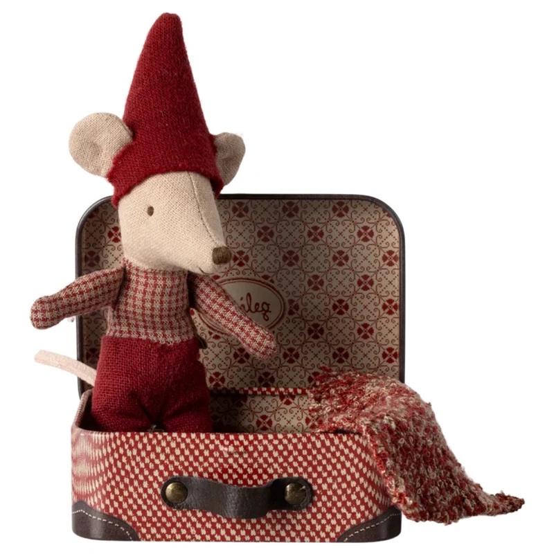 Souris Bébé De Noël Et Sa Valise