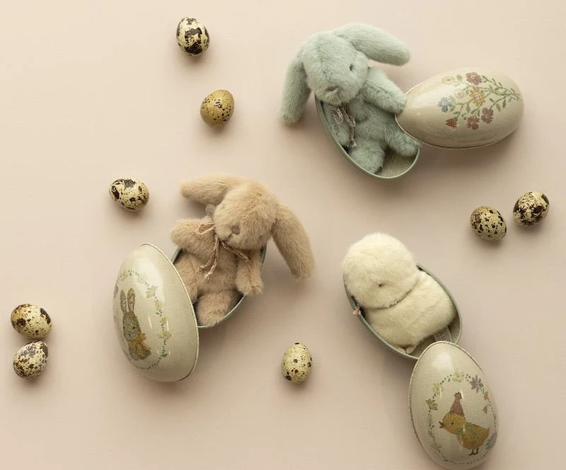 Peluche Lapin, Mini - Poudre Avec Œuf De Pâques Petit Taille