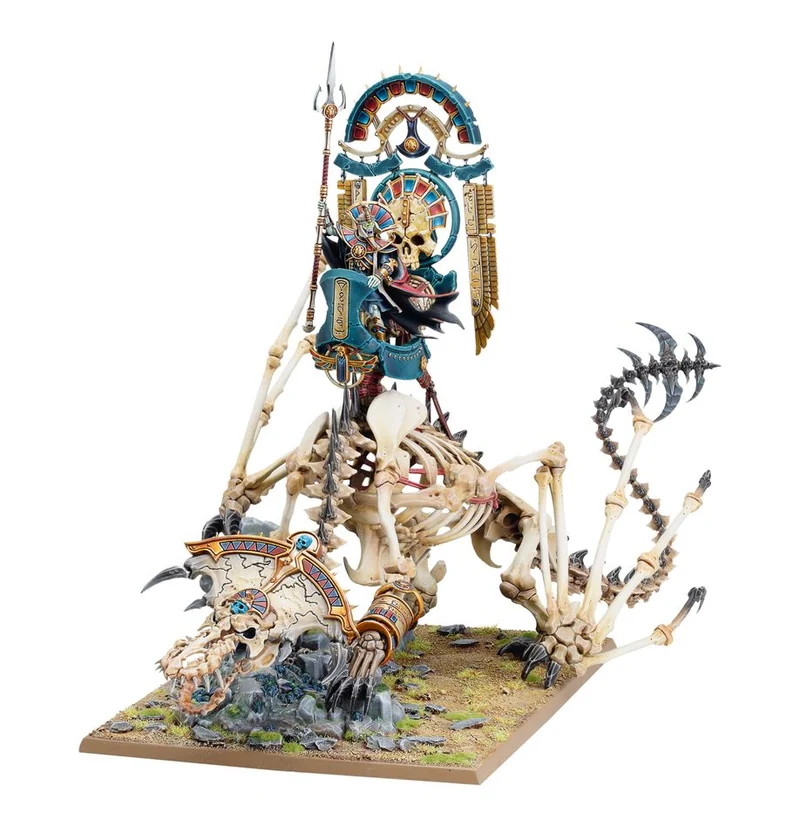 Roi des Tombes / Prêtre Liche sur Dragon d'Os Nécrolithe