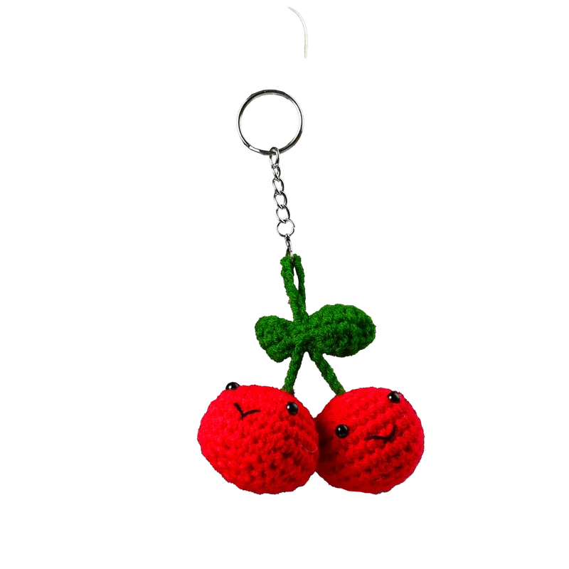 Kit DIY Crochet: Porte-Clés Cerises (ML)
