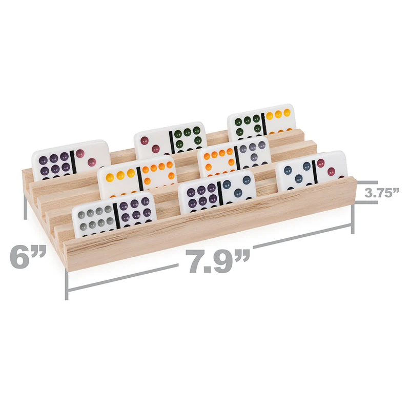 4 supports pour dominos en bois