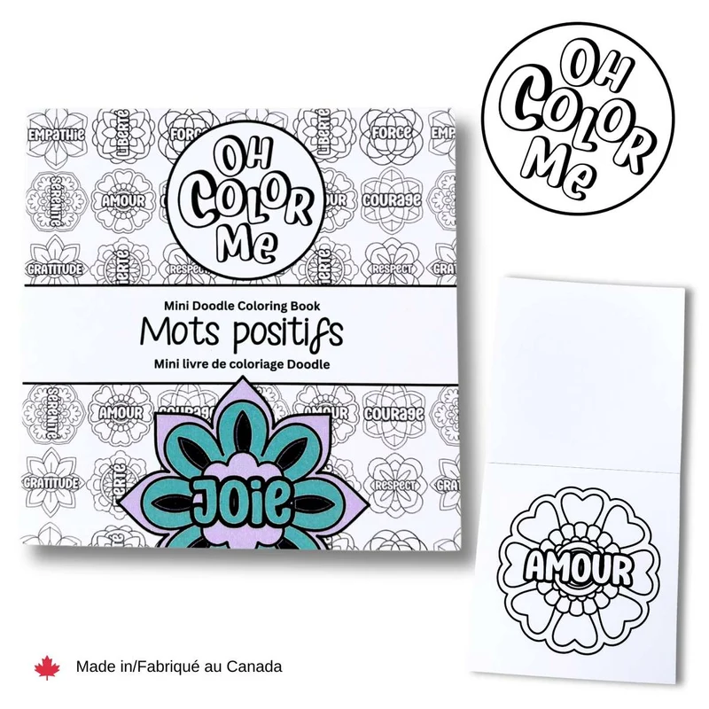 Mini livre de coloriage Mots Positifs