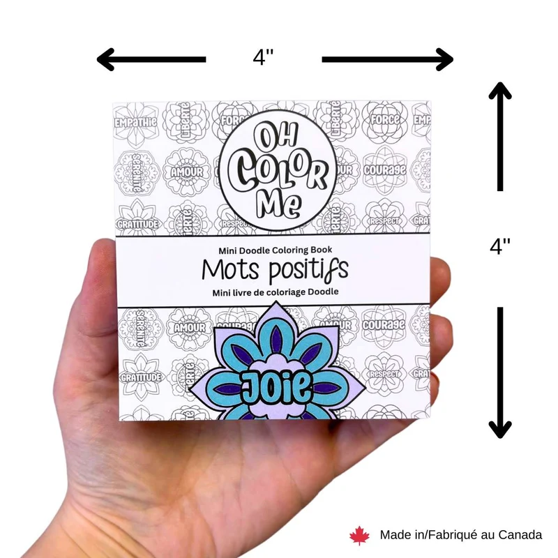 Mini livre de coloriage Mots Positifs