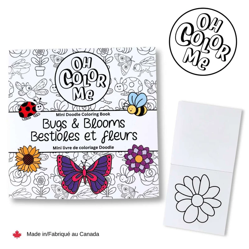 Mini livre de coloriage Bestioles et fleurs