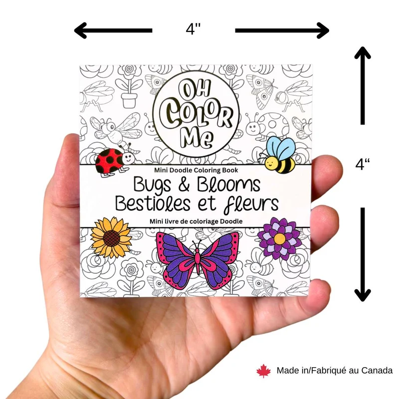 Mini livre de coloriage Bestioles et fleurs
