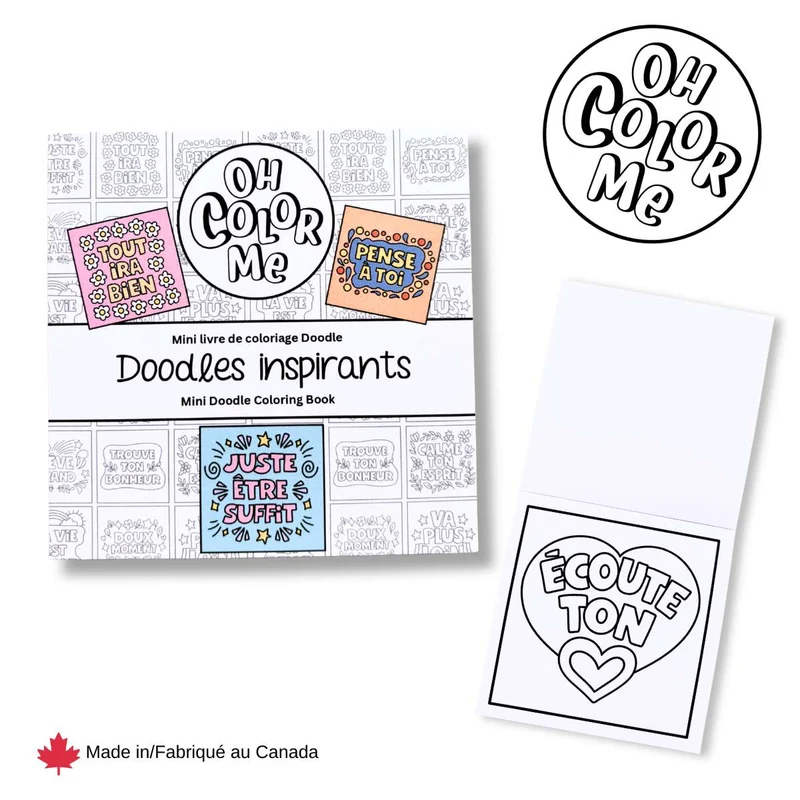 Mini livre de coloriage Doodles inspirants