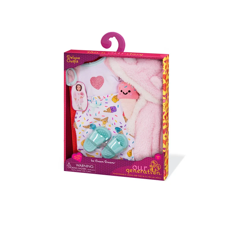 Pyjama crème glacé avec robe de chambre
