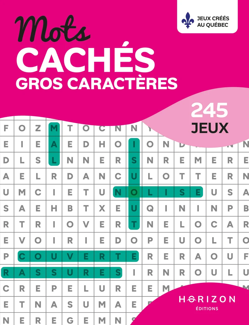 Mots Cachés 245 jeux Gros Caractères