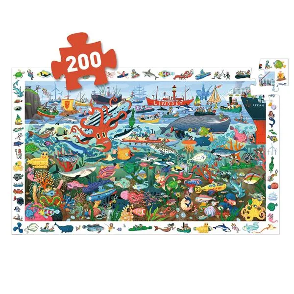 Puzzle observation - Les secrets de la mer, 200 p