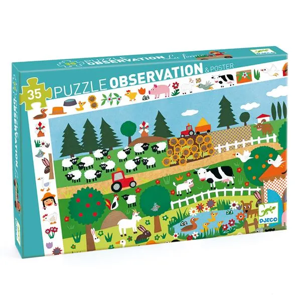 Puzzle obervation - La ferme, 35 pièces