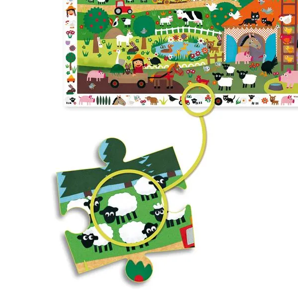Puzzle obervation - La ferme, 35 pièces