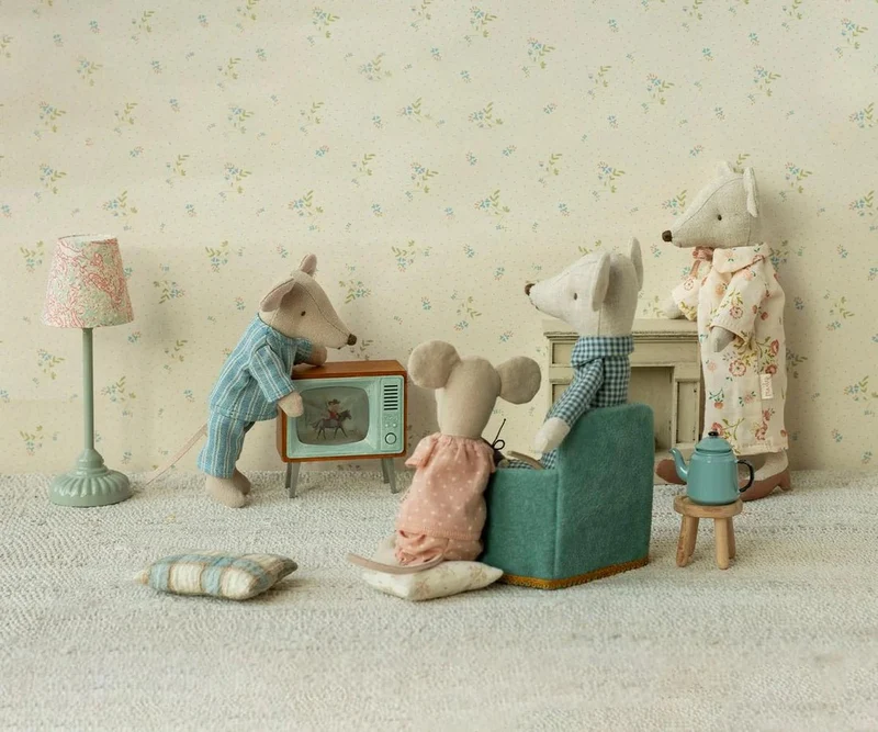 Grand-Mère & Grand-Père Souris Et Leur Boîte