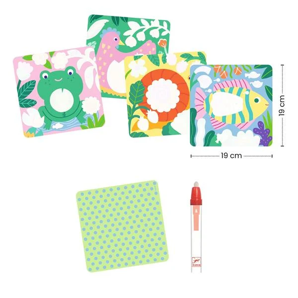 Coloriages magiques-Coucou caché maman-bébé