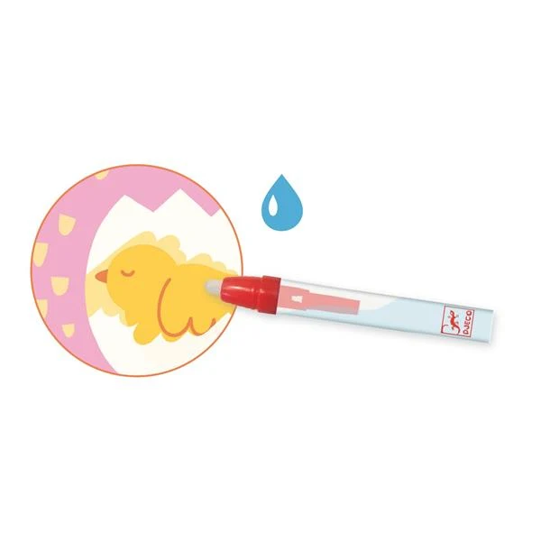 Coloriages magiques-Coucou caché maman-bébé