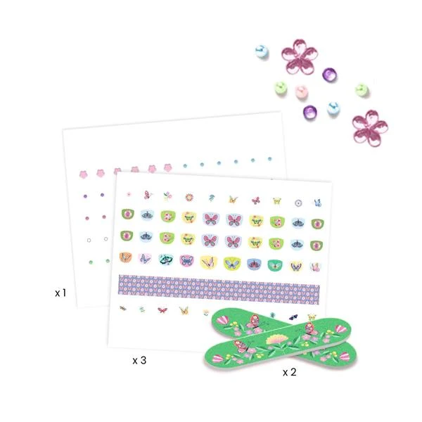 Collants à ongles - Papillons de printemps
