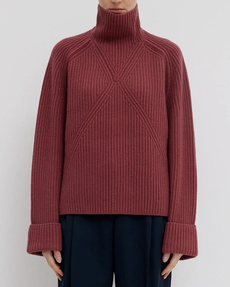 Chistian Wijnants - Pull Côtelé Manches Marteau - Merlot