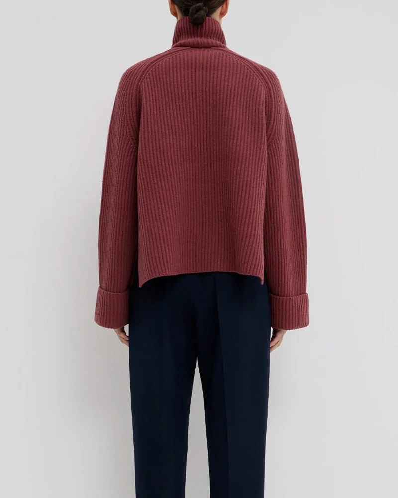 Chistian Wijnants - Pull Côtelé Manches Marteau - Merlot