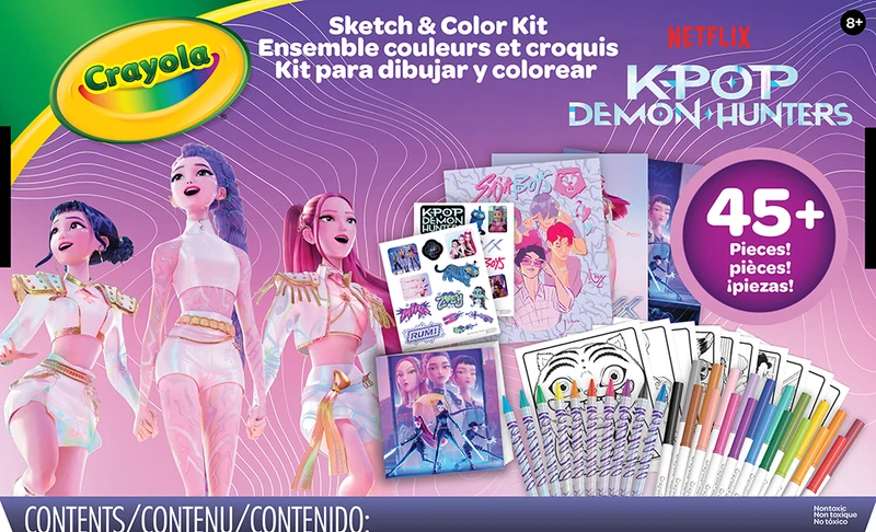 Ensemble Sketch et coloriage - K-Pop Demon Hunters