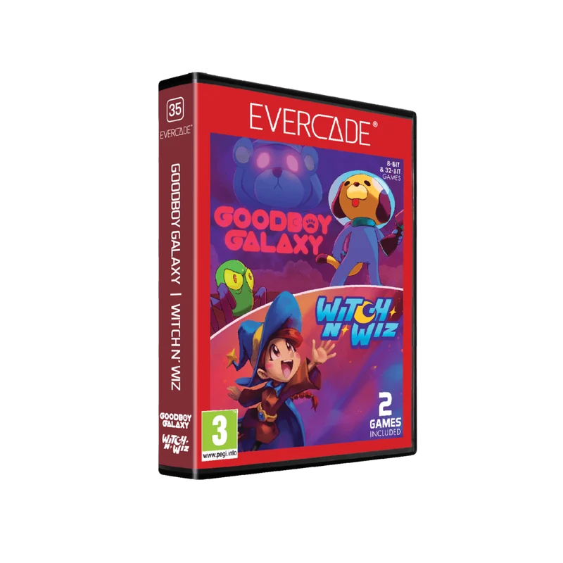 Evercade - Goodboy Galaxy & Witch N' Wiz - Cartouche n° 35