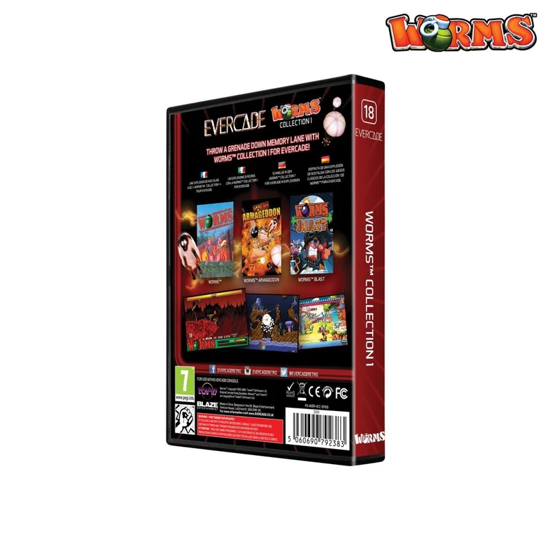 Blaze Evercade - Worms Collection 1 - Cartouche n° 18