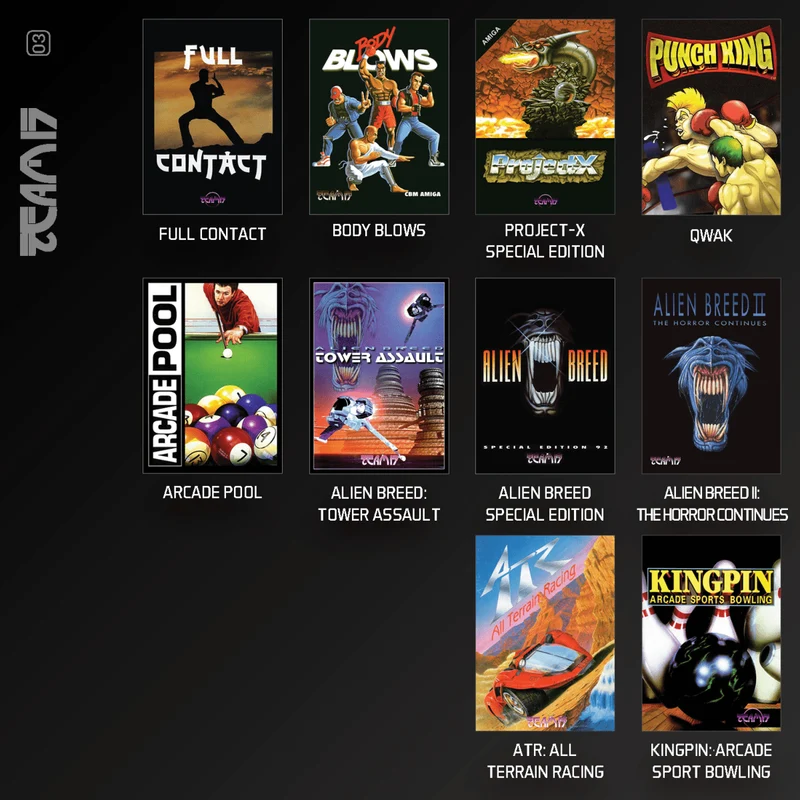 Blaze Evercade - Team 17 Amiga Collection 1 - Cartouche n°03 'Home Computers'