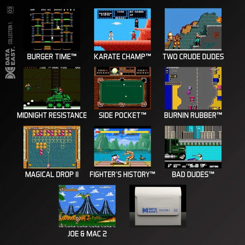 Blaze Evercade - Data East Collection 1 - Cartouche n° 03